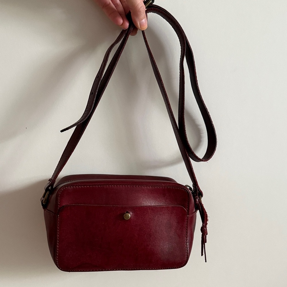 Madewell burgundy Leather Crossbody Bag